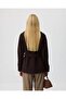 Belted/Short Cashmere Coat Brown - 6