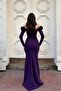 Stretchy Crepe Fabric Strapless Evening Dress - 2