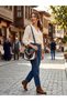 Ethnic Patterned Tapestry Woven Shoulder Bag (20X20 cm) - Classic Women's Bag with Locking Strap