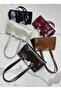 Women's Large Internal Volume Zippered Compartment Gold Detail Daily Hand and Shoulder Bag - 2