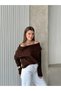Women's Knitwear Sweater Off-The-Shoulder Boat Neck Soft Textured Stylish Sweater - 6