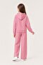 Girl's Hooded Fleece-Lined Cat Embroidered Winter Set - 3