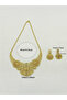 Carved Floral Patterned Ethnic Jewelry Set - 4