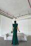 Double-Breasted Collar Slit Maxi Long Sleeve Evening Dress - 4