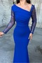 Asymmetrical Collar Stone Detailed Maxi Evening Dress - 4