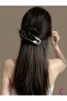 Giant Safety Pin Design Stylish Bun Hairpin Silver 14cm - Trendy Metal Large Size Clip Hair Stick - 4
