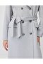 Medallion Buttoned Double-Breasted Coat Light Gray - 3