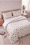 Ruffled, Purple Floral Double Duvet Cover Set |   200X220 cm Duvet Cover, 2 Pieces 50X70 cm Pillowcases |   Cotton Soft Texture