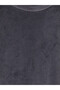 Ozmarka New Season Gray Crew Neck Girls' Velvet Pajama Set - 7