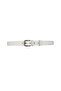 100% Genuine Leather, White 3cm Men's Belt, 3cm Women's Belt, Unisex Compatible, Hkktoka - 2