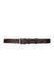 100% Genuine Leather, 4 cm Dark Brown Knitted Patterned Non-Opening Denim Belt, Linen Belt 4Cm-Apo - 5