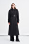 Hooded Belted Black Giy Çık 13528 - 4
