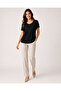 Women's Black Short Sleeve Oval Neck Full Lycra Plus Size Blouse - 7