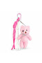 Pink Teddy Bear White-Pink Drawstring Bag Charm - 3
