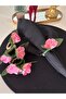 6 Pcs Pink Flower Napkin Holder Napkin Ring Buckle Tableware Presentation 5 cm - 3