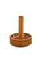 Wicker Rattan Paper Towel Holder Desktop Towel Stand - Wooden & Wicker Finish Decorative Paper Towel Holder Napkin Holder - 7