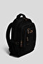 Vb Mugged Cotton Canvas Fabric Backpack School Bag Black - 3