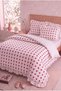 Ruffled, Striped Heart Pattern Double Duvet Cover Set |   200X220 cm Duvet Cover, 2 Pieces 50X70 cm Pillowcases |   Cotton Soft Texture - 2