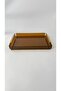Brass Flat Handle Transparent Brown Coffee Presentation Tray Gold Handle - 3