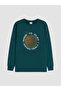Crew Neck Printed Boys' Pajama Set - 2