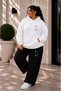 Women's Plus Size 3 Thread Raster Hooded 2-Piece Tracksuit Set Oversize Hoodie Loose Leg Pants Casual L XL 2XL 3XL 4XL 5XL 6XL 7XL 8XL - 3
