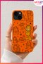 غطاء سيليكون مخملي من الداخل بنمط Orange Garfield Lazy Days لهاتف iPhone 15