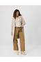 Pocketed Belted Long Cashmere Coat Stone - 4