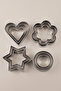 12 Piece Metal Cookie Mold Set – Star Heart Flower Round 4 Models 3 Sizes Dough Cutter - 3