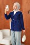 Felt Yarn Waist Drawstring Buttoned Cardigan Anka261049 - 3