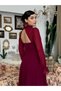 Women's Tulle Sleeve Tie Detailed Midi Dress - 5