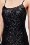 Women's Thin Strap Sequined Dress - 8