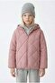 Girl's quilted patterned coat