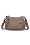 Brown Medium Size Multi-Pocket Waterproof Ultra Light Fabric Women's Crossbody Bag