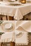 6-Person 7-Piece Ruffled Tablecloth Set - 3