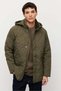 Men's Hooded Quilted Patterned Coat
