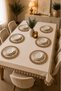 6-Person 7-Piece Ruffled Tablecloth Set - 2