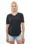 Women's V-Neck Asymmetrical Cut T-Shirt