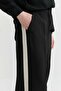 Women's Striped Detail Wide Leg Fabric Pants - 8