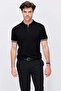 Men's Zipper Collar Stripe Detailed Knitwear T-Shirt - 6