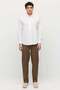 Men's Linen Look with Elastic Waistband Jogger Pants - 5