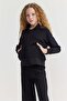 Girl's Hooded Soft Textured Sweat Top - 3