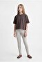 Girl's Striped Detailed T-Shirt - 6