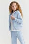 Girl's Hooded Soft Textured Sweat Top - 3