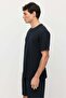 Men's Crew Neck Textured Oversize T-Shirt - 5
