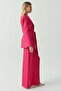 Women's Elastic Waist Satin Trousers - 4