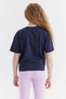 Girl's Embossed Print Detailed T-Shirt - 6