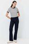Women's Crew Neck Striped Knitwear T-Shirt - 6