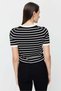 Women's Crew Neck Striped Knitwear T-Shirt - 6