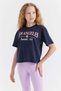 Girl's Embossed Print Detailed T-Shirt - 4
