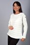 Women's Shoulder Button Detailed Round Neck Long Sleeve Blouse - 2